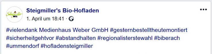 fussbodenaufkleber abstand halten steigmiller bioladen facebook feedback